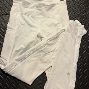Thick white leggings
